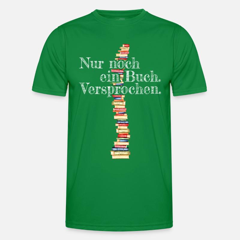 Nur Noch Ein Buch Versprochen Leseratte Bücherwurm Männer Funktions-T-Shirt