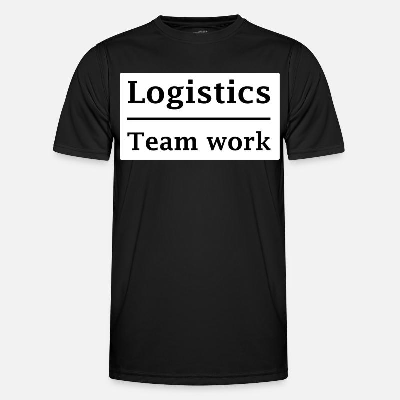 Logistiker Teamarbeit - Männer Funktions-T-Shirt - Schwarz