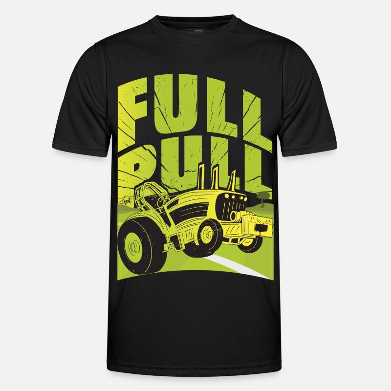 Traktor Pulling - Männer Funktions-T-Shirt - Schwarz