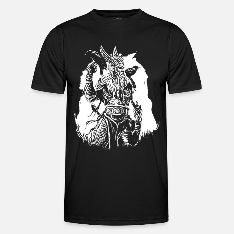 Vikings with ravens - Men's Functional T-Shirt - black