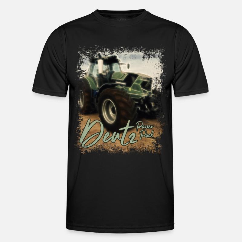 Deutz Traktor Kraftpaket - Traktor Power Pack - Männer Funktions-T-Shirt - Schwarz