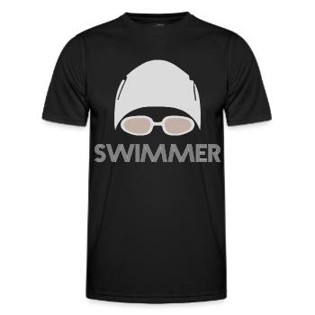 Nageur - T-shirt sport Homme - noir - Devant - AI Model Male 178 dark (178cm)