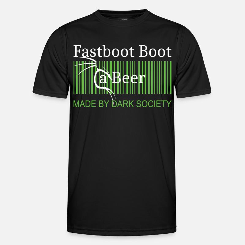 Fastboot Boot a Beer - Männer Funktions-T-Shirt - Schwarz