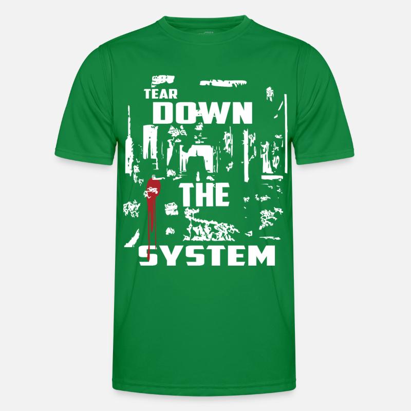 Zerstören Sie das System Männer Funktions-T-Shirt