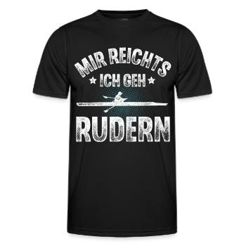 Rudern Ruderer Ruderboot - Männer Funktions-T-Shirt - Schwarz - Vorne - AI Model Male 178 dark (178cm)