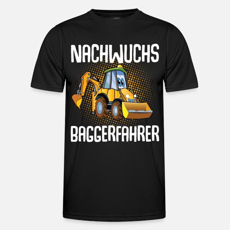 Nachwuchs Baggerfahrer - Männer Funktions-T-Shirt - Schwarz