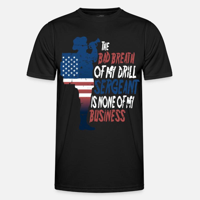 Drill Sergeant - Männer Funktions-T-Shirt - Schwarz