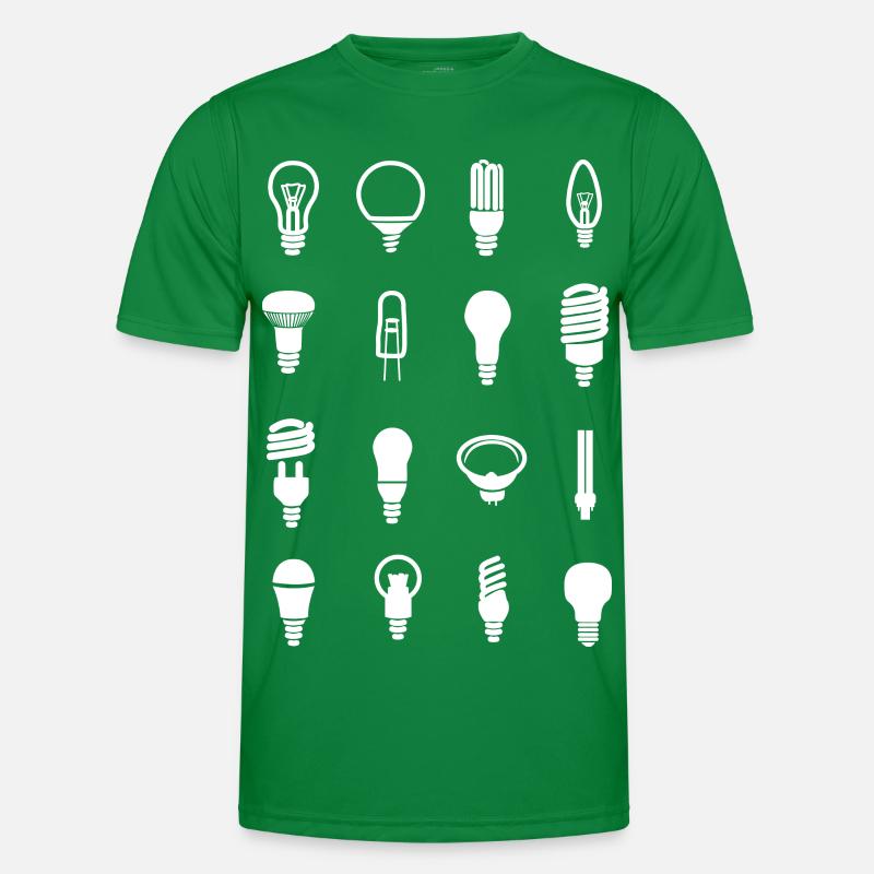 Light Bulb Types Men's Functional T-Shirt