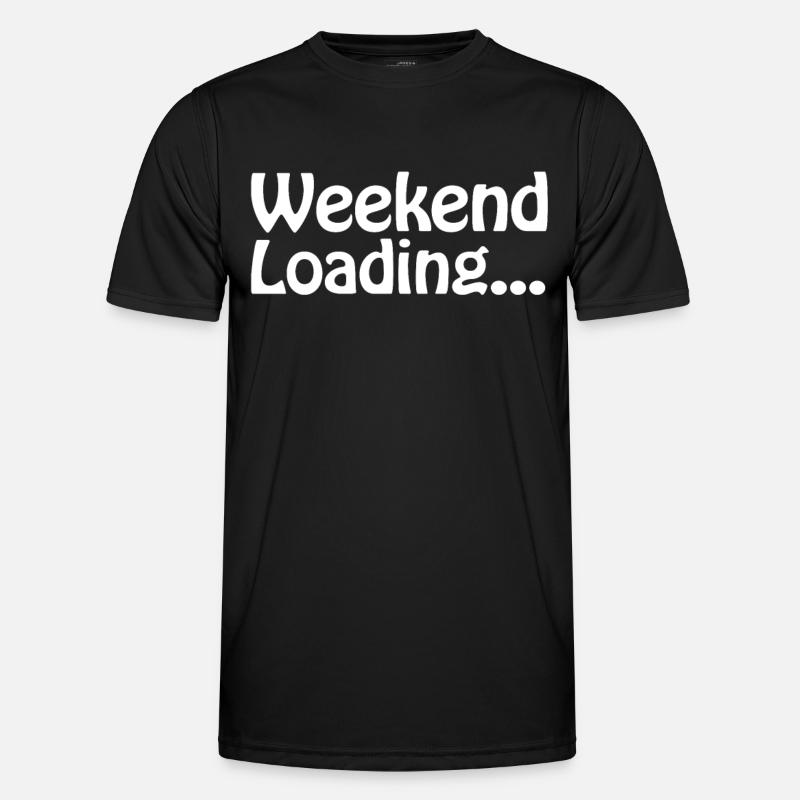 Weekend loading - Wochenende - Bald Wochenende - Männer Funktions-T-Shirt - Schwarz