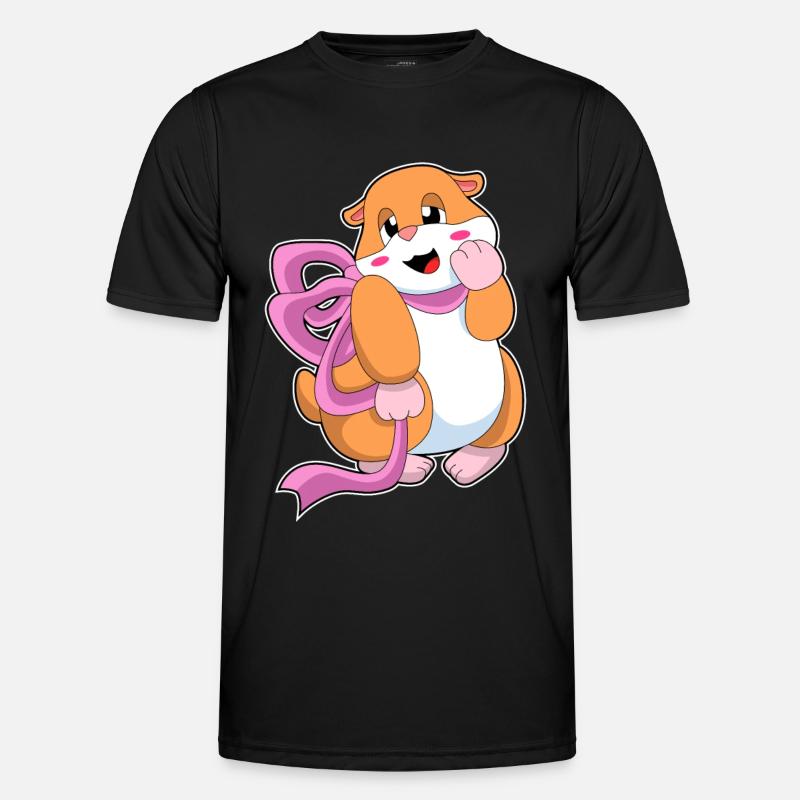 Hamster Bow - Men's Functional T-Shirt - black