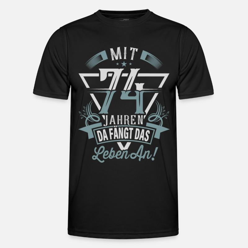 74. Geburtstag Da Fängt Das Leben An Männer Funktions-T-Shirt