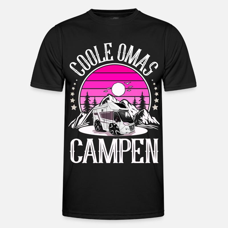 Camping Camper Campen Coole Omas - Männer Funktions-T-Shirt - Schwarz