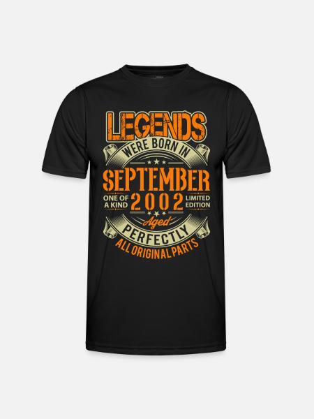 2002 September Birthday Legend - Men's Functional T-Shirt - black