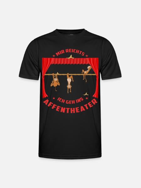 Affentheater - Männer Funktions-T-Shirt - Schwarz
