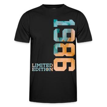 40. GEBURTSTAG LIMITED EDITION 1986 - Männer Funktions-T-Shirt - Schwarz - Vorne - AI Model Male 178 dark (178cm)