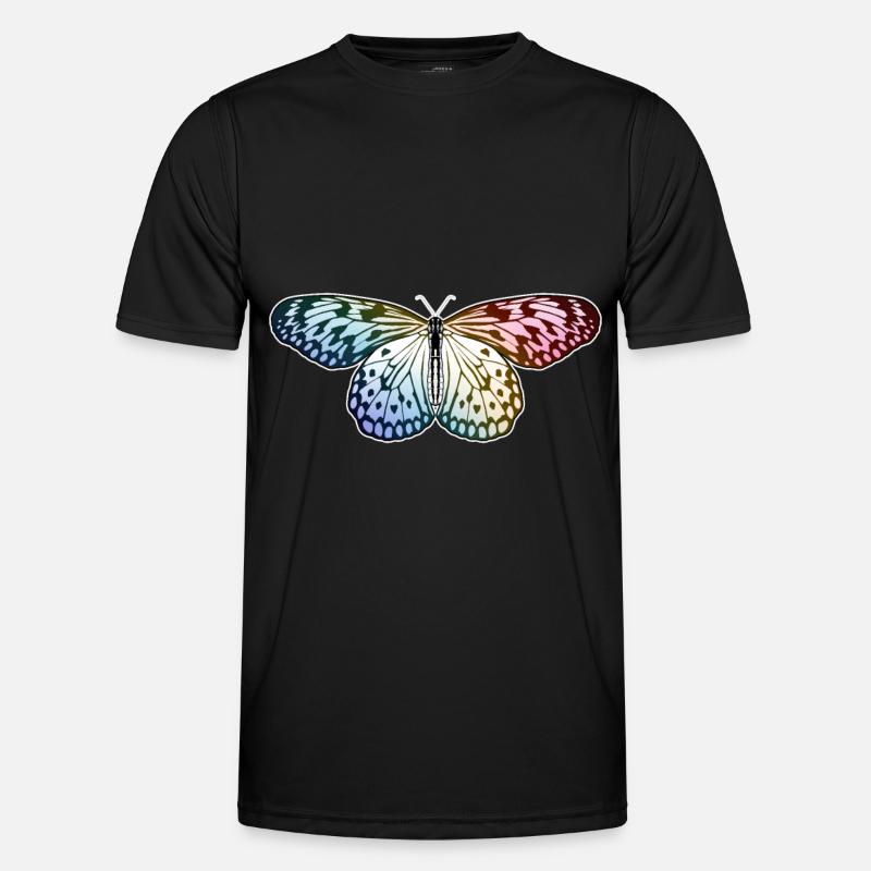 Schmetterling Regenbogen - Männer Funktions-T-Shirt - Schwarz