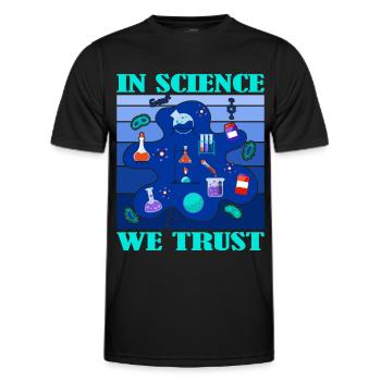 Études du laboratoire de recherche scientifique - T-shirt sport Homme - noir - Devant - AI Model Male 178 dark (178cm)