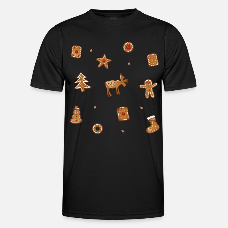 Lebkuchen Plätzchen Spekulatius Männer Funktions-T-Shirt