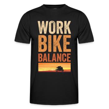 Moto Sport Bike pour motocyclistes - T-shirt sport Homme - noir - Devant - AI Model Male 178 dark (178cm)