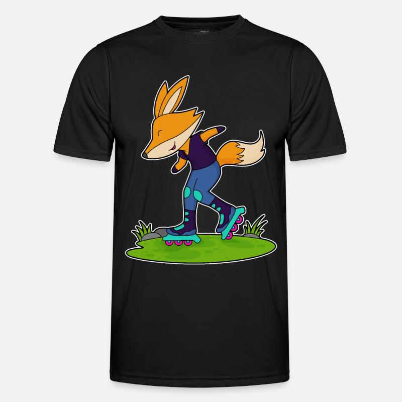 Fuchs Inline skating Inline skates - Männer Funktions-T-Shirt - Schwarz