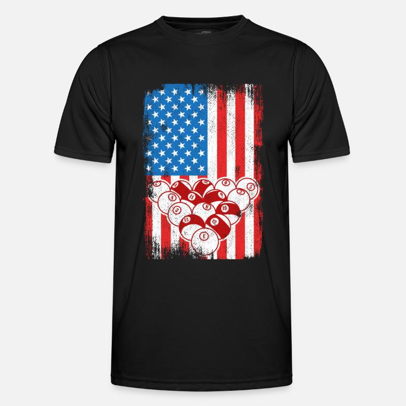 4. Juli Billard Männer Funktions-T-Shirt
