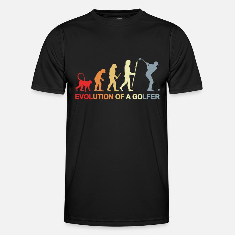 Golfer Evolution - Men's Functional T-Shirt - black