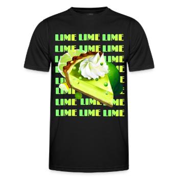 Tarte au citron vert clé - T-shirt sport Homme - noir - Devant - AI Model Male 178 dark (178cm)