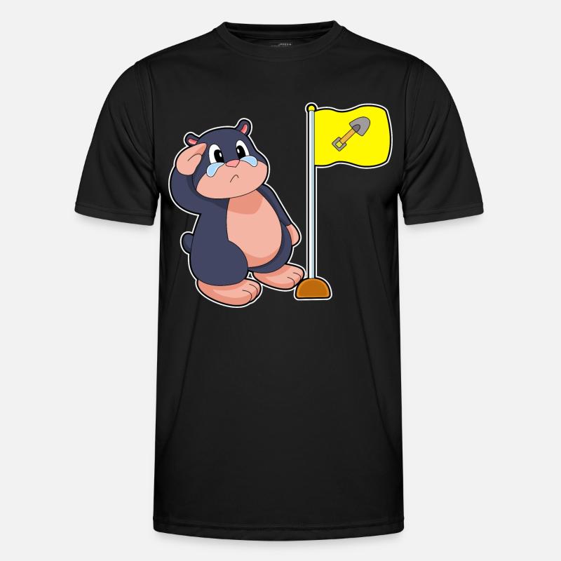 Mole flag - Men's Functional T-Shirt - black