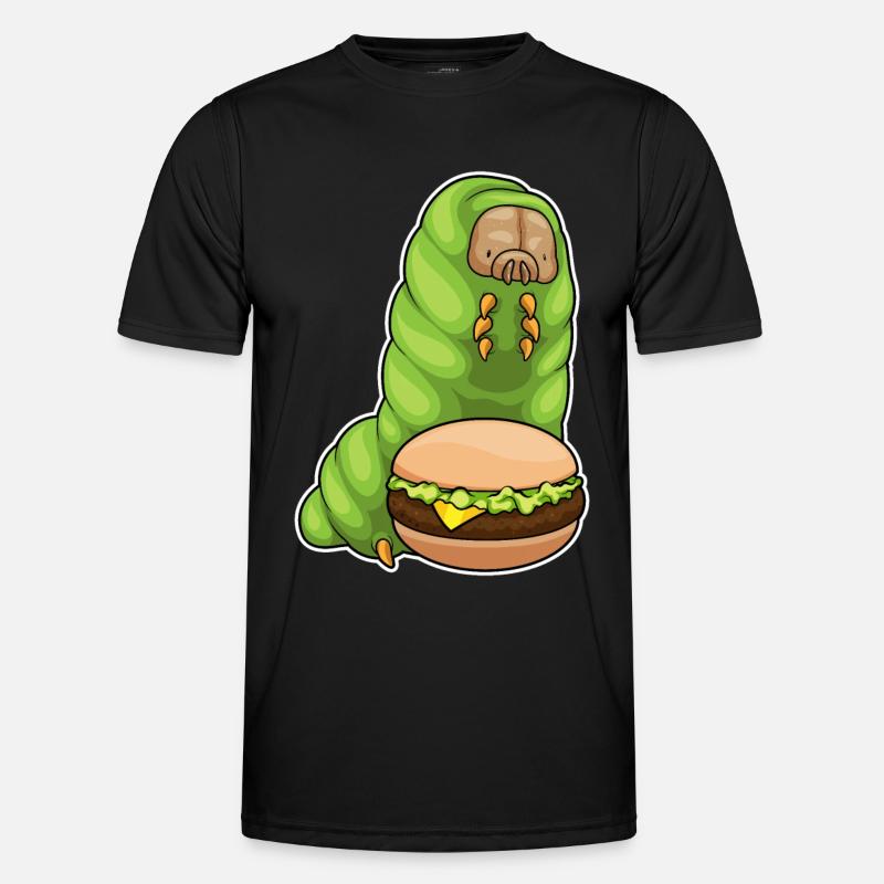 Caterpillar Cheeseburger - Men's Functional T-Shirt - black