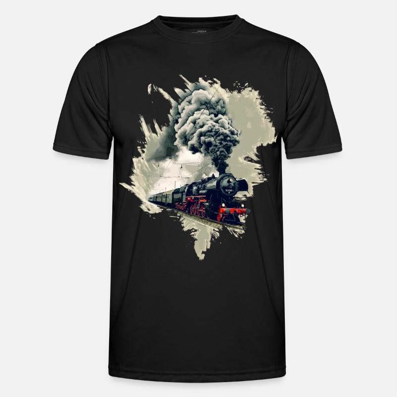 Alte Dampflok Männer Funktions-T-Shirt