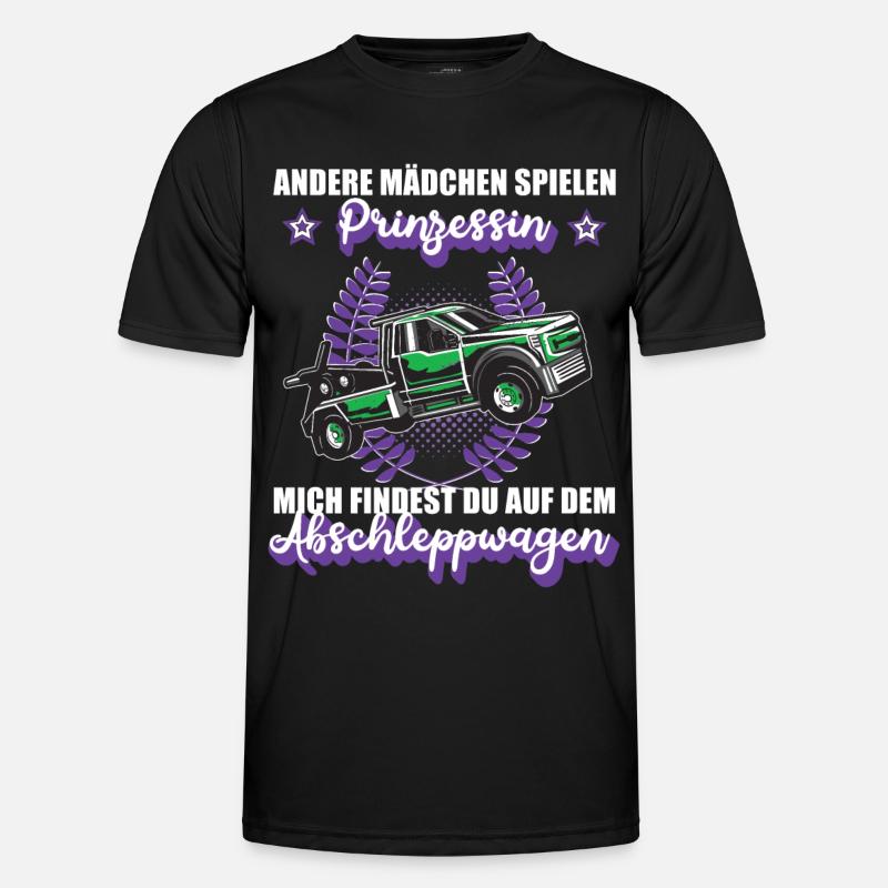 Abschleppwagen Abschleppdienst Mädchen Geschenk - Männer Funktions-T-Shirt - Schwarz