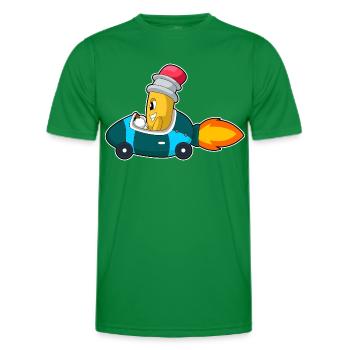 Pencil Car - Men's Functional T-Shirt - kelly green - Front - AI Model Male 178 dark (178cm)