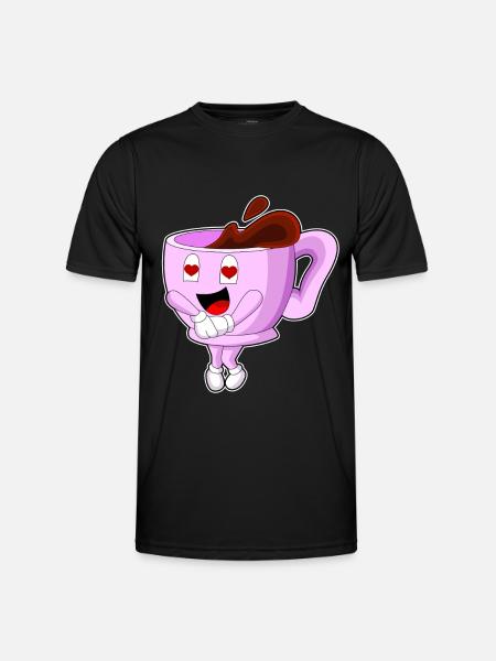 cup of coffee - Men's Functional T-Shirt - black