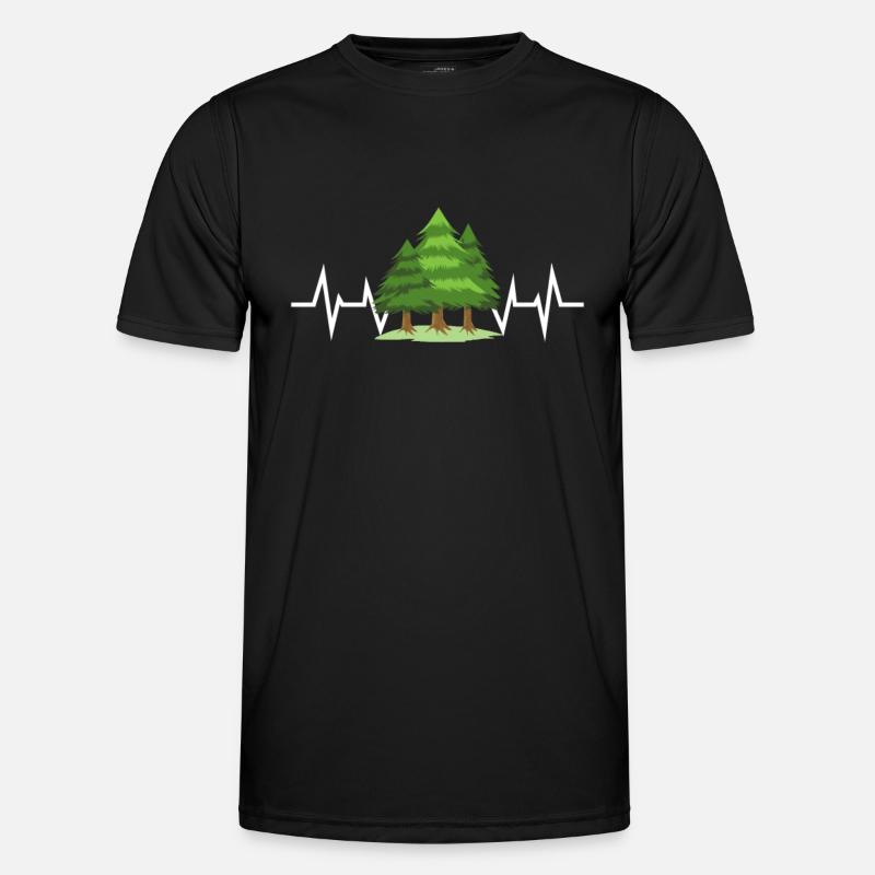 Forest Trees Hike - Men's Functional T-Shirt - black