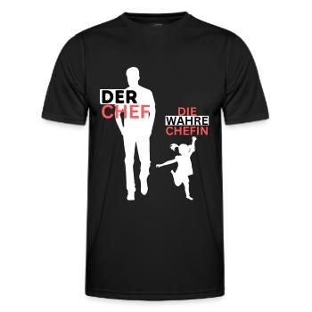 Vater Tochter Partnerlook Vatertag Papa Tochter - Männer Funktions-T-Shirt - Schwarz - Vorne - AI Model Male 178 dark (178cm)