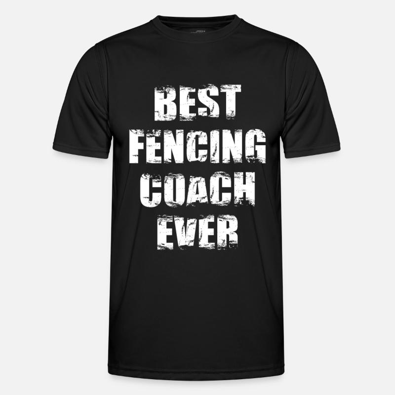 Bester Fechtlehrer - Männer Funktions-T-Shirt - Schwarz