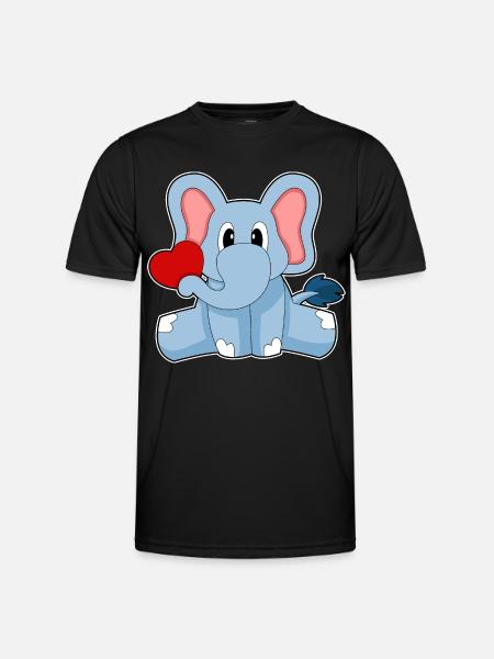 Elephant Heart - Men's Functional T-Shirt - black
