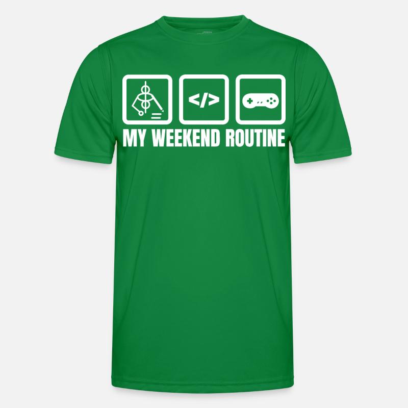 My Weekend Routine Men's Functional T-Shirt