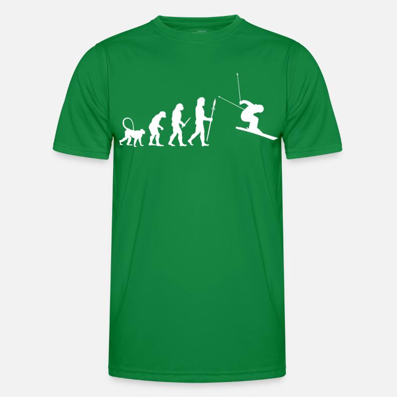 Skifahren Evolution Männer Funktions-T-Shirt