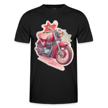 Conception de motos - T-shirt sport Homme - noir - Devant - AI Model Male 178 dark (178cm)