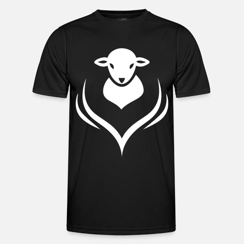 Lamm Lämmchen Schaf Schäfer - Männer Funktions-T-Shirt - Schwarz