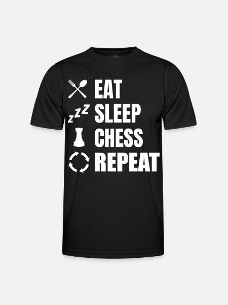 Eat Sleep Chess Repeat - Men's Functional T-Shirt - black