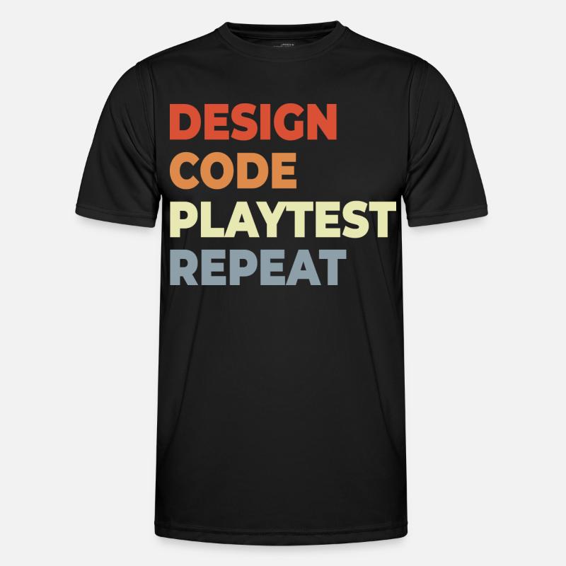 Game Development Workflow - Men's Functional T-Shirt - black