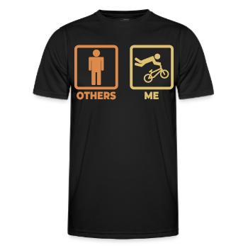 Blague BMX - T-shirt sport Homme - noir - Devant - AI Model Male 178 dark (178cm)