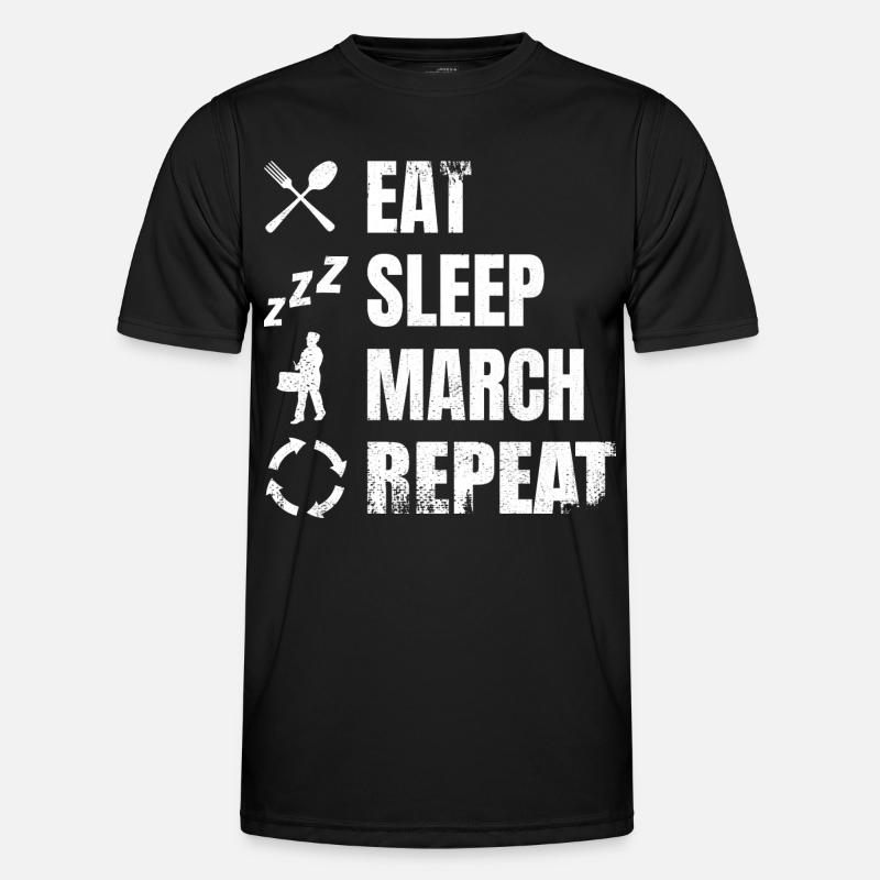 Trommelspieler Tägliche Routine - Männer Funktions-T-Shirt - Schwarz