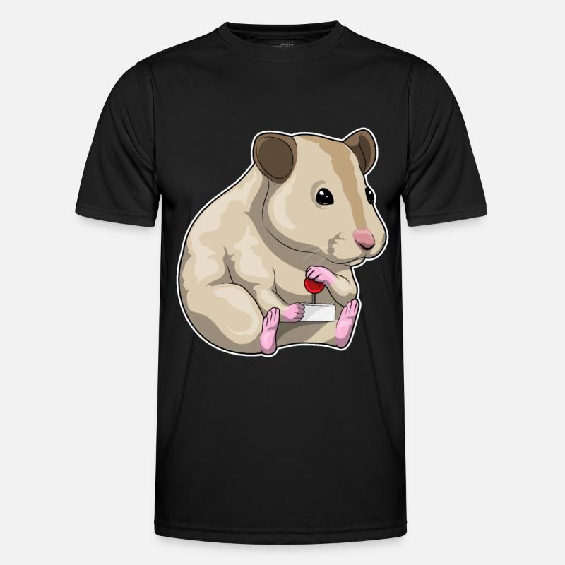 Hamster Gamer Controller - Männer Funktions-T-Shirt - Schwarz