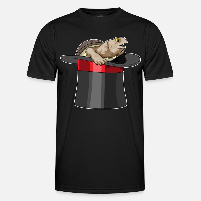 Turtle Wizard Cylinder - Men's Functional T-Shirt - black