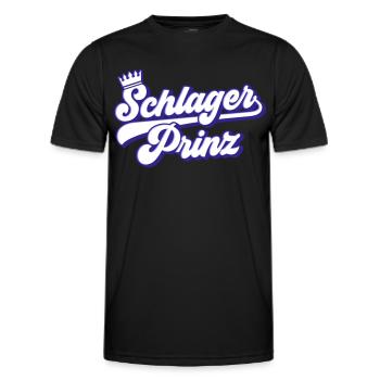 Schlager Prinz | Farben änderbar - Männer Funktions-T-Shirt - Schwarz - Vorne - AI Model Male 178 dark (178cm)