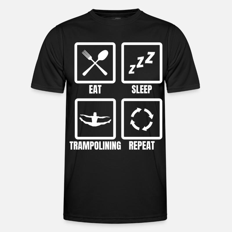 Trampolinist Routine - Männer Funktions-T-Shirt - Schwarz