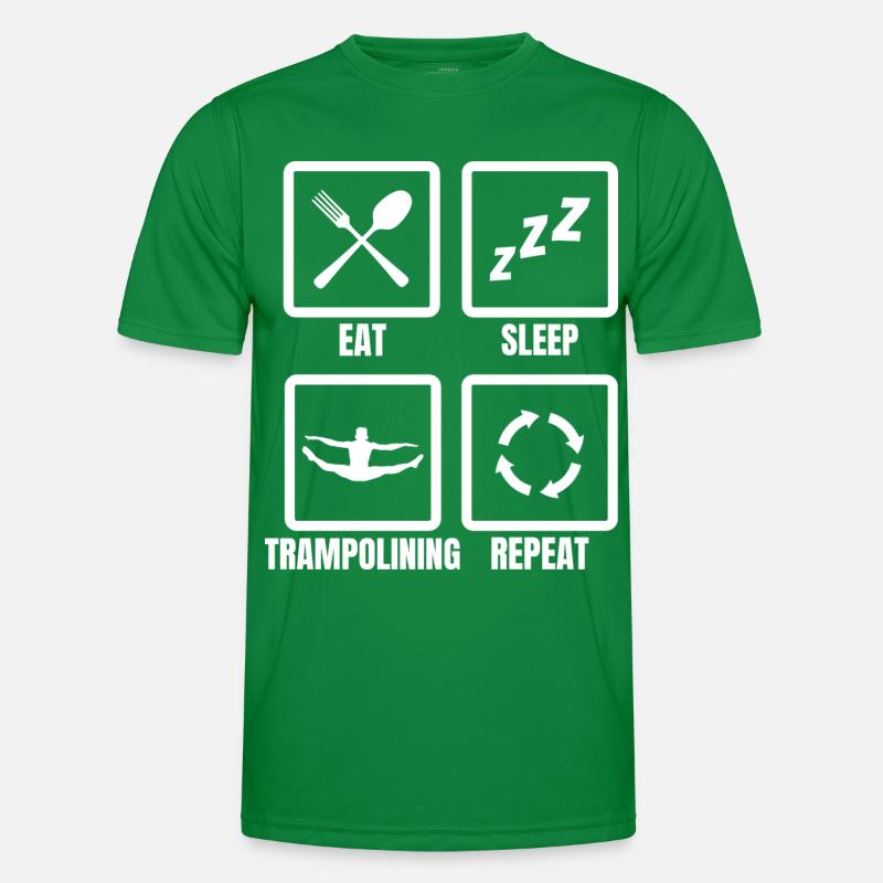 Trampolinist Routine Männer Funktions-T-Shirt